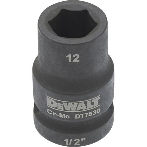 DeWalt Steckschlüssel kurz 12 mm 1/2 schlagfest (1/2)