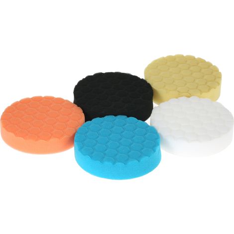 5-teiliges Autopolierpad-Set, Schwämme zum Wachsen und Polieren (3-7 Zoll) (1/5)
