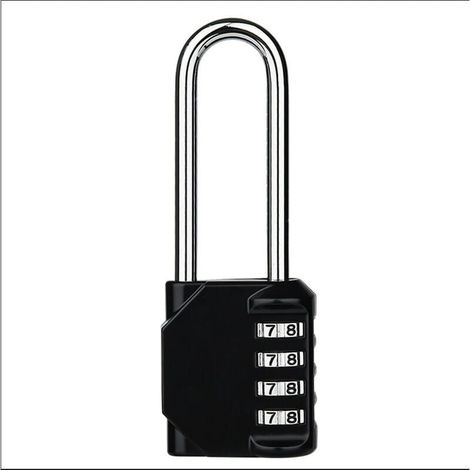 ZVD Cadenas à combinaison robuste - Cadenas résistant aux intempéries, verrou réinitialisable, anse de 43 mm en alliage de zinc à 4 chiffres (1/4)