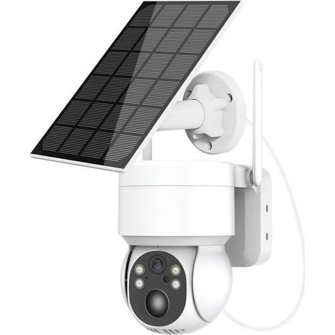 Caméra solaire Wifi 1080p – Détection de mouvement PIR – Vision nocturne couleur – Étanchéité IP65 – Alimentation solaire et batterie rechargeable (1/5)