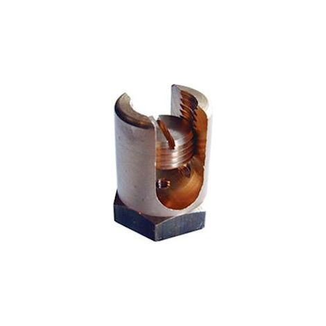 Borne serre-fils en laiton nu, capacité : 4 à 8mm, bornage: M6 (SF8-6)
