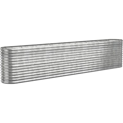 Maison Exclusive - Hochbeet Verzinkter Stahl 332x40x68 cm Silbern
