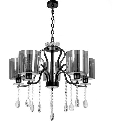 LAMPADA A SOSPENSIONE APP958-5CP CRISTALLO 5-PUNTI LUCE E27 65X65X34CM