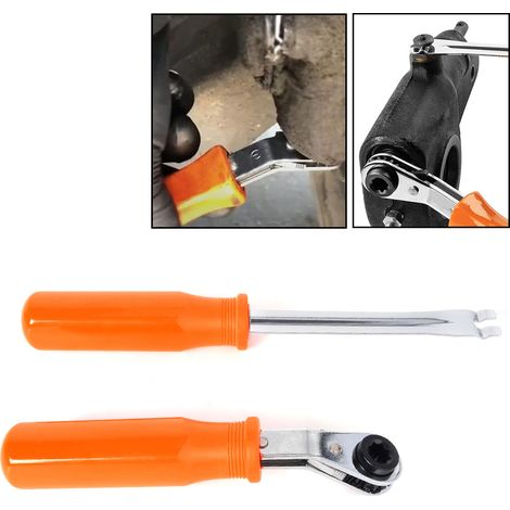 Outil de réglage automatique de la tension, clé à ergots, clé de réglage de tension automobile, outil de déverrouillage - Combinaison TC048+TC049 (1/4)