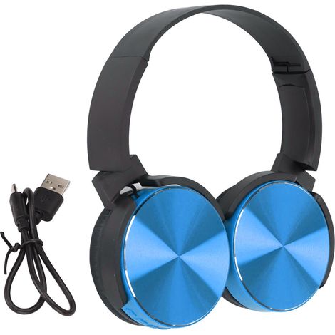 Casque Gaming Bluetooth 450BT avec Subwoofer, Sans Fil et Réglable pour Jeux en Bleu (1/5)