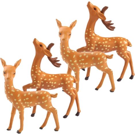 Stück Hirschminiaturen aus Kunstharz für Pflanzgefäße Kleine