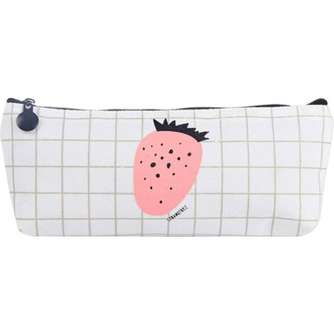 Sac de rangement de papeterie en toile (style treillis)