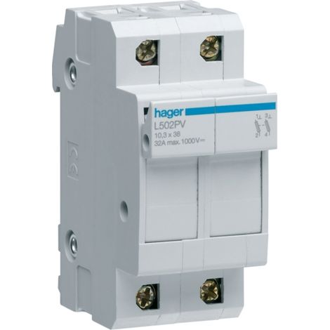 CC 2P 1000V DC L38 2m - HAGER L502PV