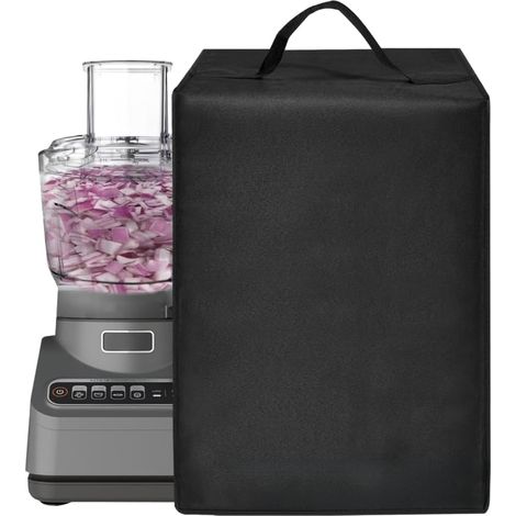Housse anti-poussière imperméable en tissu Oxford 210D pour robots de cuisine et mixeurs – Housse de rangement anti-poussière pour protection contre les éclaboussures Noir 26 x 20 x 37 cm (1/5)