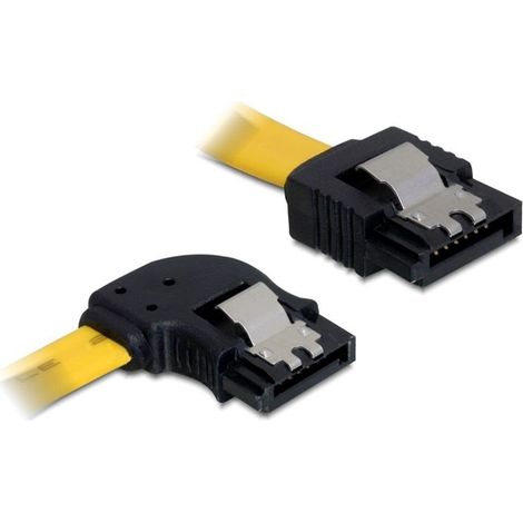 SATA Kabel droit  nach links gewinkelt Verwendung:  Embout von SATA-Festplatten / -Laufwerken ans Mainboard