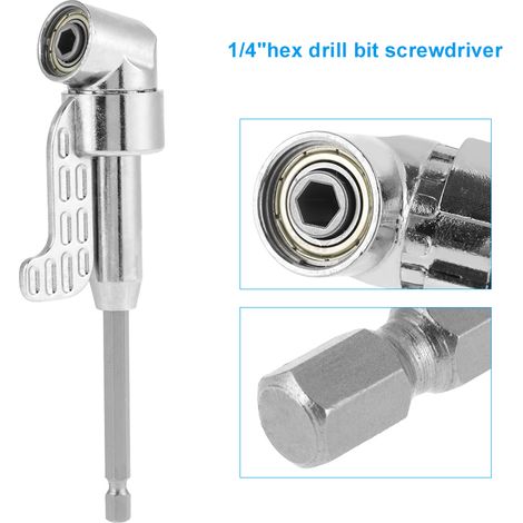1/4" 105 Grad Winkel Magnetischer Sechskant-Schraubendreher-Verlängerungsbit-Steckschlüsseladapter (1/5)