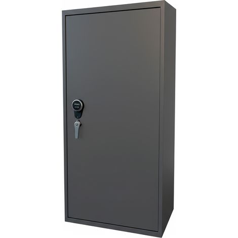 Armadio Portafucili In Acciaio Per Armi Blindato Con Serratura Digitale E Chiave Tesoretto Cassaforte Sicura Tasca Porta Oggetti 148x40x28 Cm Grigio Scuro (7 Posti) (1/3)