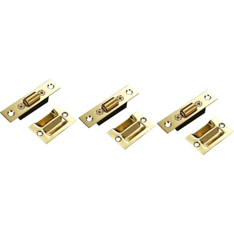 Lot de 3 loquets porte placard en acier inoxydable, gâche réglable (1/5)