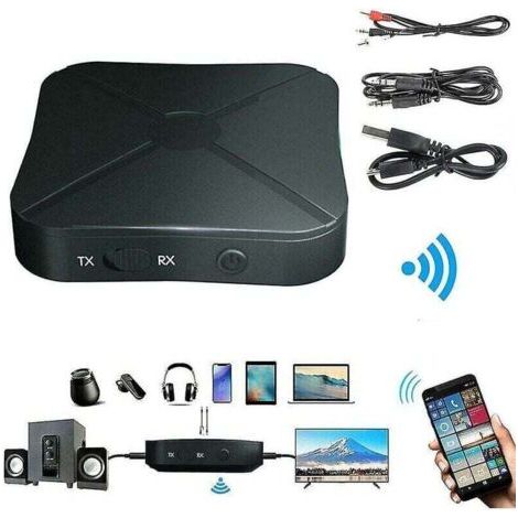 2 en 1 Bluetooth Transmetteur Récepteur Adaptateur Sans Fil Tv Stéréo Audio (1/5)