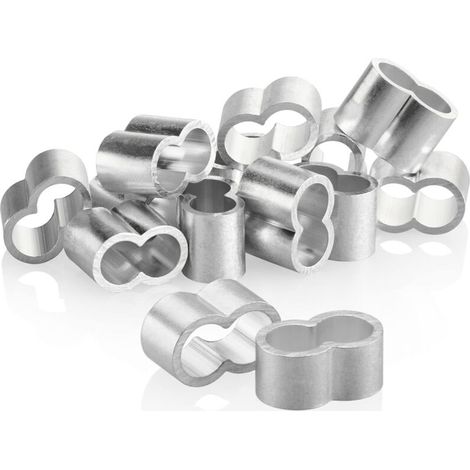 12 fascette in alluminio da 10 mm - Guaina termorestringente argentata per prolunghe e cinghie in gomma - Compatibile con le coperture AquaForge (1/5)