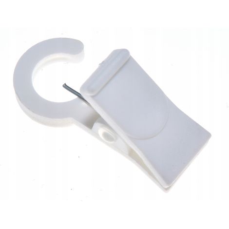 Clips pour tringles à rideaux en bois, clips robustes, lot de 50. Blanc (1/5)
