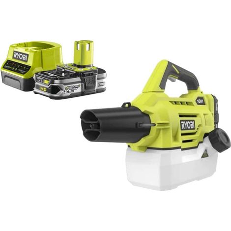 Confezione RYOBI Mister RYOBI 18V One Plus 2L - RY18FGA-0 - 1 batteria 2.5Ah - 1 caricatore rapido RC18120-125