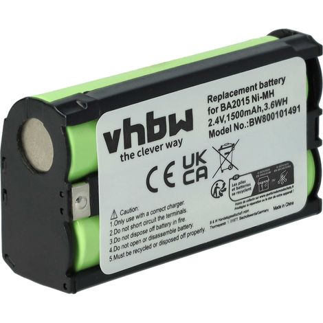 vhbw Akku kompatibel mit Sennheiser EW 312 G4, EW 300 G4, EW 300 IEM G3, EW 312 G3, EW 312 G2, EW 322 G3 Mikrofon (1500 mAh, 2,4 V, NiMH)