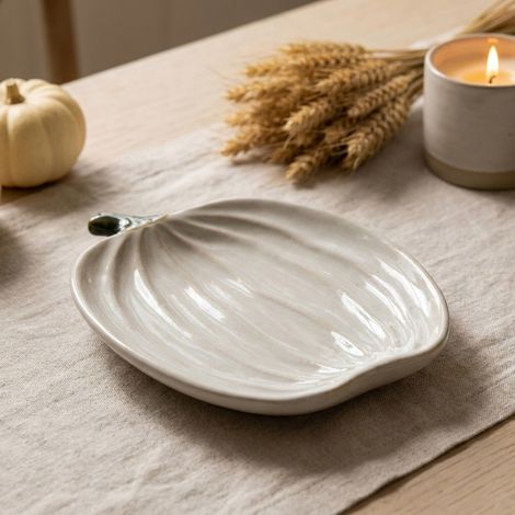 Autumnal Ceramic Pumpkin Trinket Dish (1/2)
