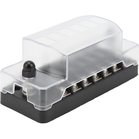 Bloc de fusibles à 6 voies 10-32 V ATC ATO avec couvercle de protection pour voiture, camping-car, yacht ou bateau (1/5)