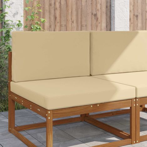 vidaXL Outdoor Sofa Cushion 2 pcs Beige Polyester