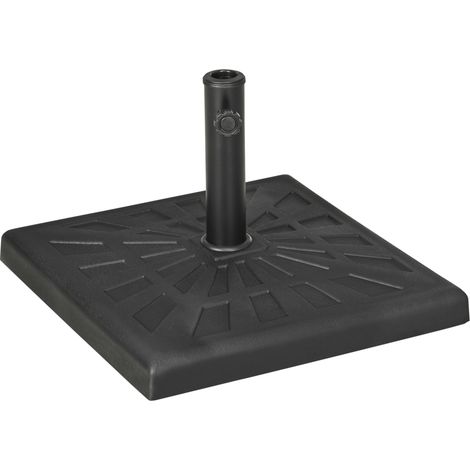 Pied de parasol Thibaut ultra stable résine noire 19 kg terrasse jardin piscine (1/5)