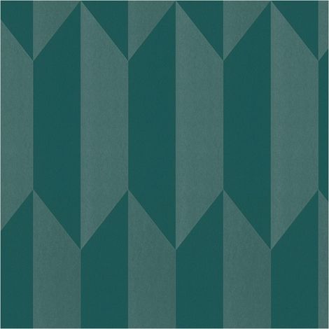 Exclusive luxury wallpaper wall Profhome 790867 hot embossed non-woven wallpaper textured with geometric shapes shimmering blue teal blue green 5,33 m2 (1/5)