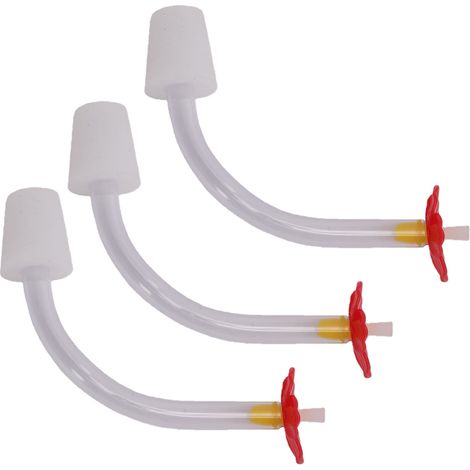 Tubes d'alimentation de remplacement pour colibris floraux, 3 pièces, avec pointe de fleur rouge pour l'extérieur (1/5)