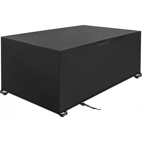 Housse de table imperméable d'extérieur, housse de meuble rectangulaire en tissu Oxford 420D, 170x94x70 cm (noir) (1/4)