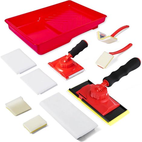 Kit d'outils pour bordures de peinture – pour la peinture murale – Outils professionnels de décoration intérieure pour plafonds, angles et bords (1/5)