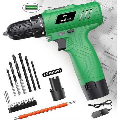 Perceuse sans fil 12 V avec batterie et chargeur inclus (1/4)