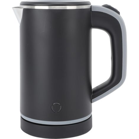 Bouilloire électrique à double paroi en acier inoxydable 800 ml, chauffe-eau, noire, prise européenne 220 V 50 Hz (1/5)
