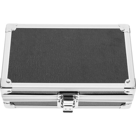 Boîte à Outils Noir en Alliage D'aluminium Coins Arrondis Multifonction Robuste et Légère pour Écoles et Voyages en Plein Air (1/5)
