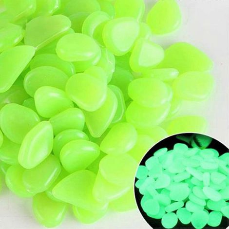Galets phosphorescents, pierres lumineuses, roches décoratives pour aquariums et jardins (1/2)