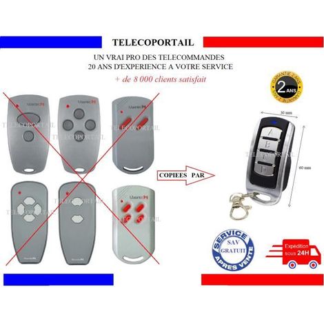 TELECOMMANDE COPIEUSE TOUTES MARANTEC DIGITAL 212 302 304 433.92 ET 868.30 Mhz - COULEUR METAL (1/3)