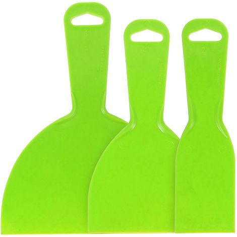 Lot de 3 grattoirs multifonctionnels pour plateau chauffant, outils ergonomiques pour l'élimination des résidus d'impression 3D, accessoires pour imprimante 3D (vert clair)-20X11.2X3.8CM-Green (1/3)
