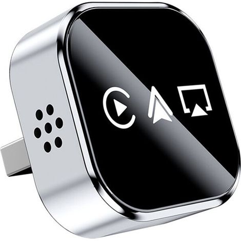 Adaptateur Carplay Sans Fil 3 en 1 AirPlay Carplay Android Auto Clé USB Plug et Carplay Filaire Vers Sans Fil Argent