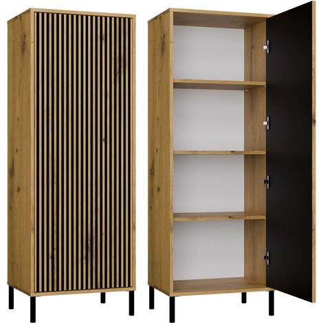 Cassettiera 147,5 cm, 1 anta, Rovere Artisan, 147,5 x 40 x 53,5 cm (1/5)