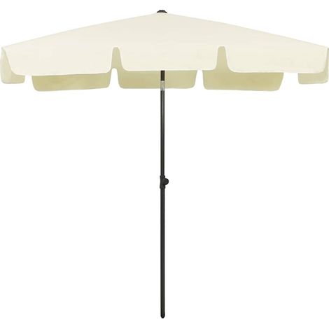 Maison Exclusive - Parasol de plage jaune sable 200x125 cm (1/5)