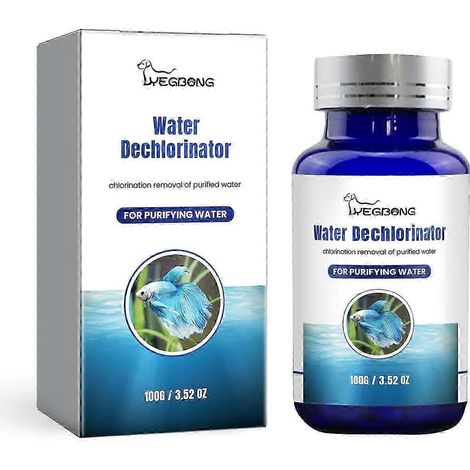 Comprimés de déchloration pour bassins à poissons : pour le nettoyage, la désodorisation, l’élimination des algues, la clarification de l’eau et l’aération des bassins. (1/4)