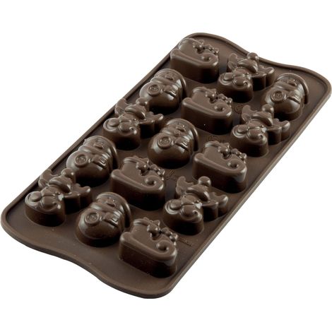 SILIKOMART STAMPO SILICONE EASYCHOC WINTER INVERNO CIOCCOLATINI SCG 23 (1/4)