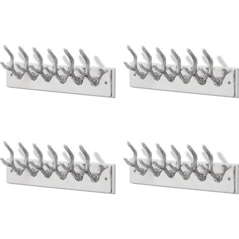 Maison Exclusive - Ganci Appendiabiti 4 pz Argento in Alluminio