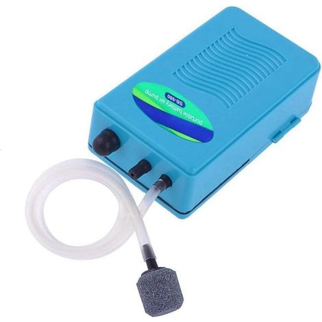 Pompe à air – Silencieuse – Piles D – Portable – Aquarium, seau, transport – ABS – Débit stable – Efficace (1/4)