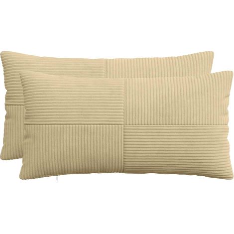 vidaXL Housse de coussin 2 pcs ALMELO Vert gris 40 x 70 cm (1/5)