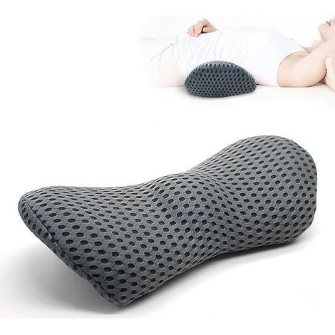 Coussin lombaire ergonomique – Gris foncé – Soutien dorsal – Maison, bureau, voiture (1/5)