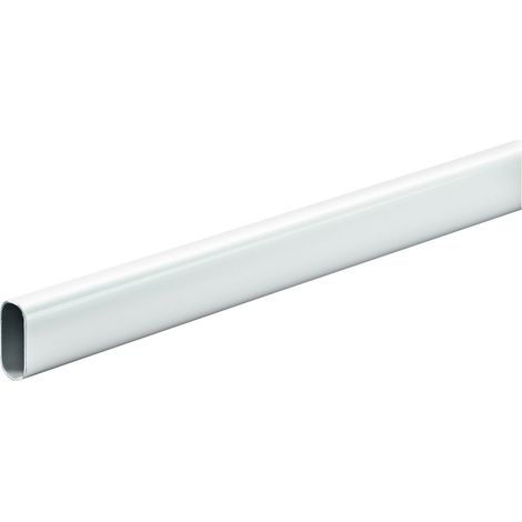 Hettich Schrankrohr für schwere Belastung Ø 30/15 x 2000 mm, oval, weiß Möbelbeschlag