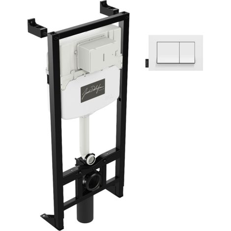 Pack bâti support WC autoportant JACOB DELAFON 3/6L + plaque blanche