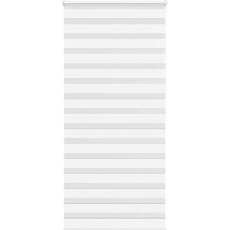 Doppelrollo Weiß 95x200 cm Stoffbreite 90,9 cm Polyester