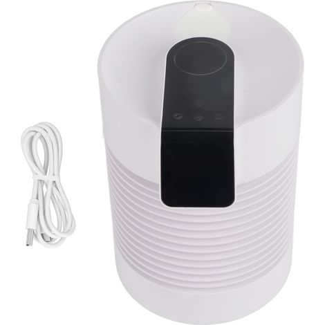 Ventilateur de Bureau Numérique avec Humidificateur, Rotation à 360° et Recharge USB (1/5)