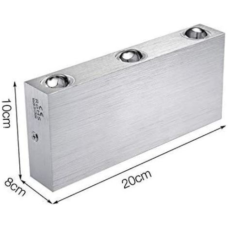 Applique Murale Led 6W Applique Murale Intérieure Moderne Carré Aluminium Éclairage Décoratif Lumière Blanc Froid (1/4)